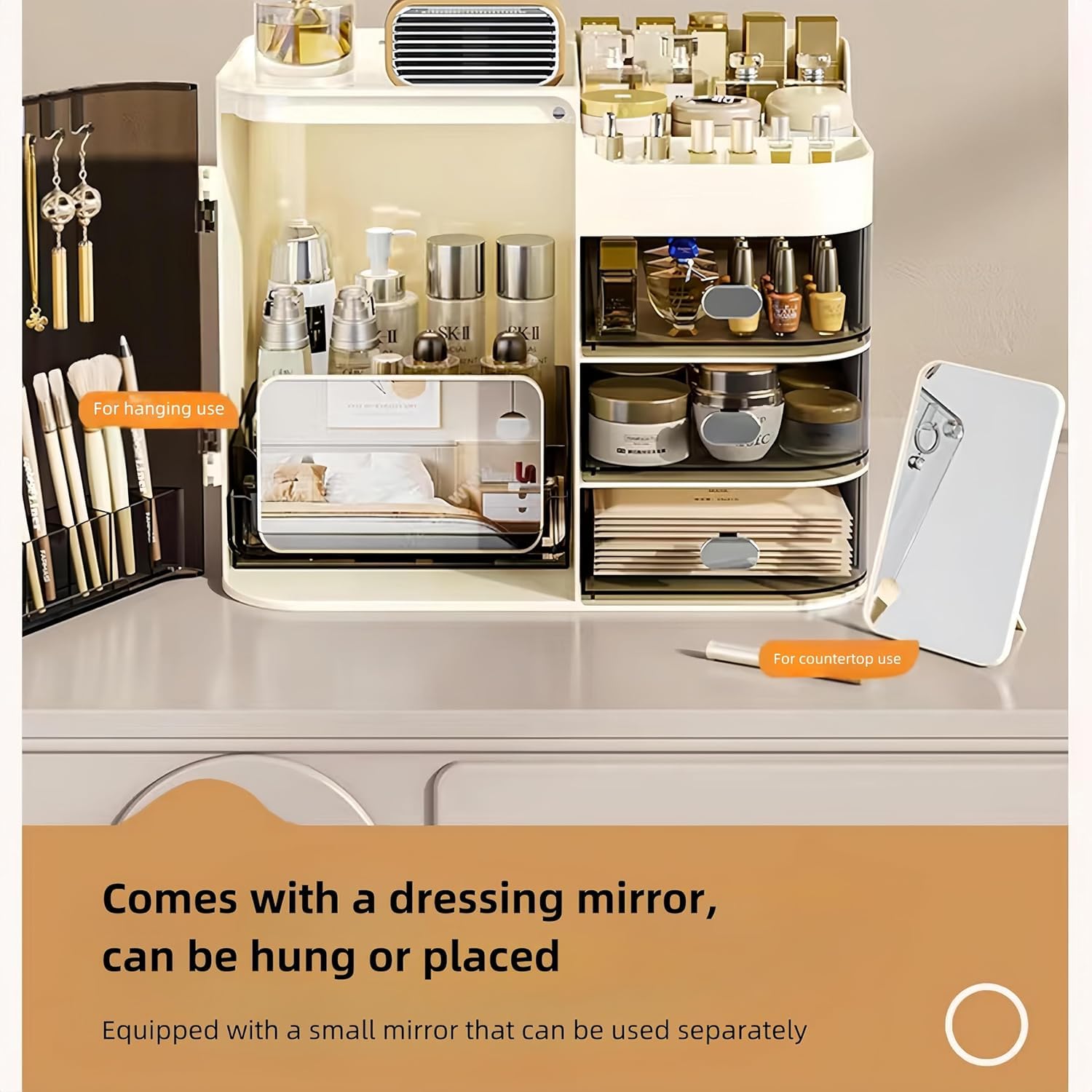 Boniry Makeup Organizer Box | 4 Compartment For Cosmetic Organizer - 5