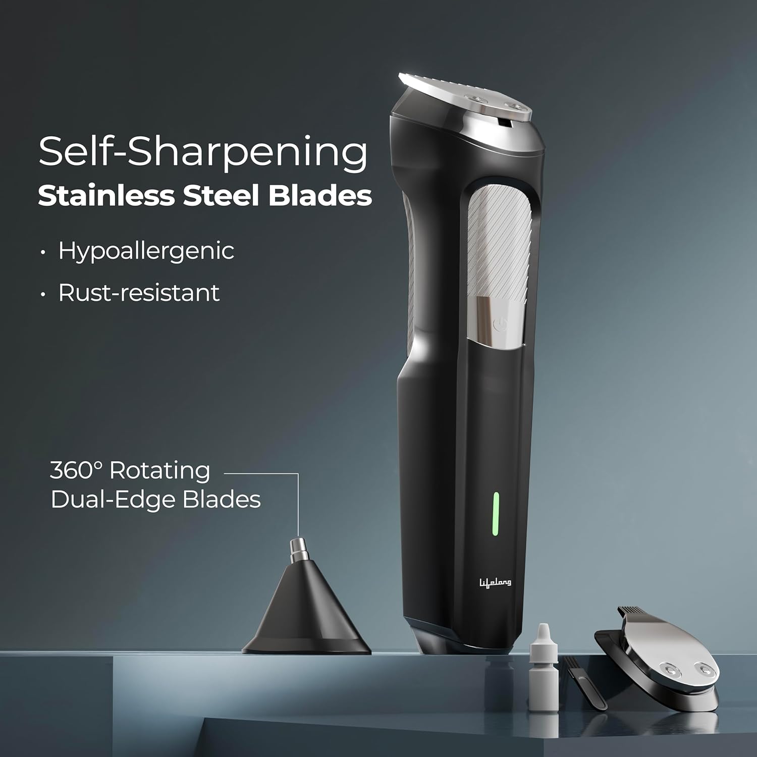 Lifelong All in One Trimmer with 7Combs Full Body Groomer for Man  - 4