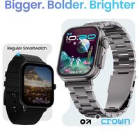 GOBOULT Crown 1.95'' Screen, Working Crown, Zinc Alloy Frame Smartwatch - 4