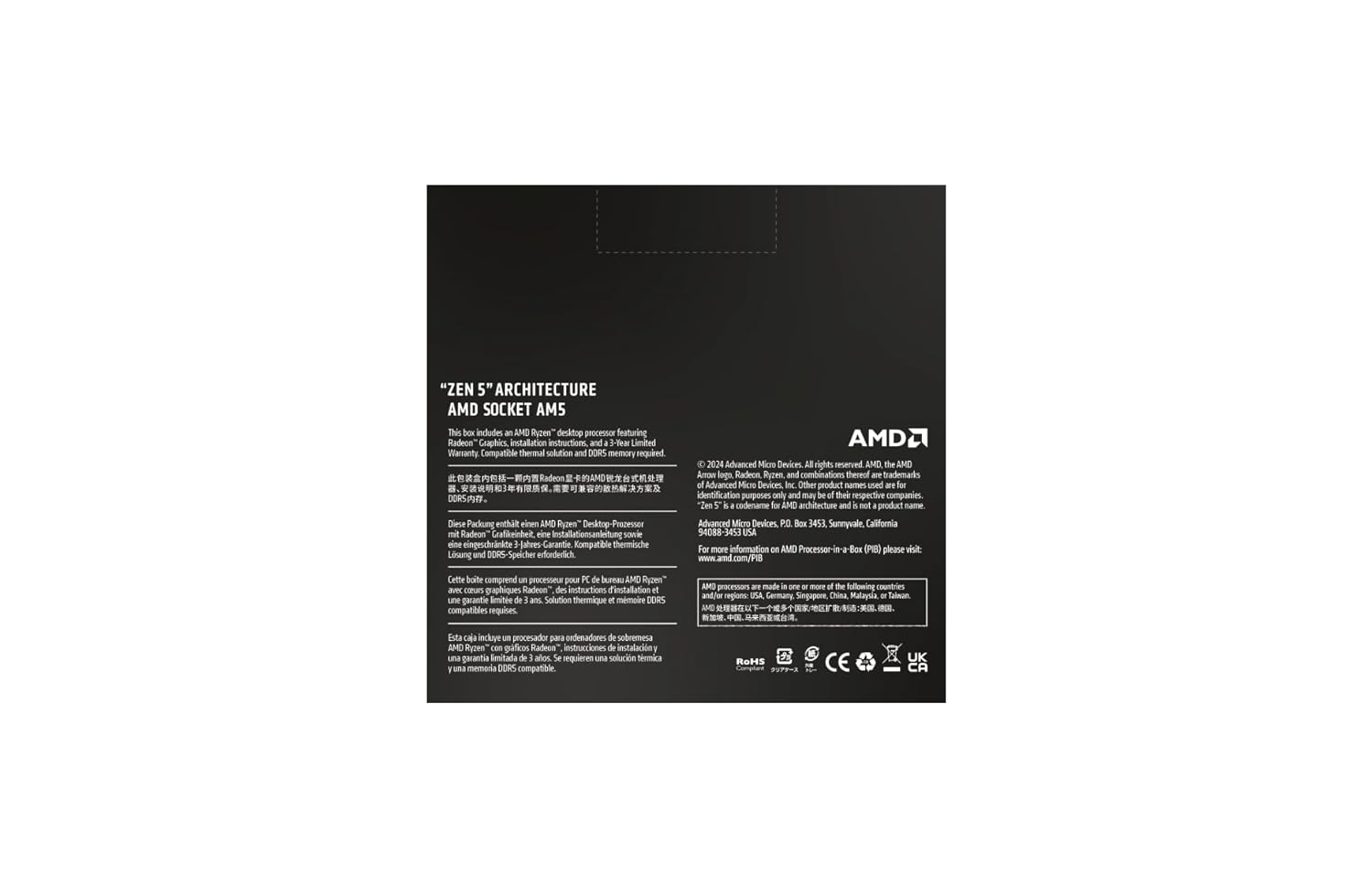 AMD Ryzen 9 9900X | 12 cores | 24 Threads | 64 MB Cache - 4