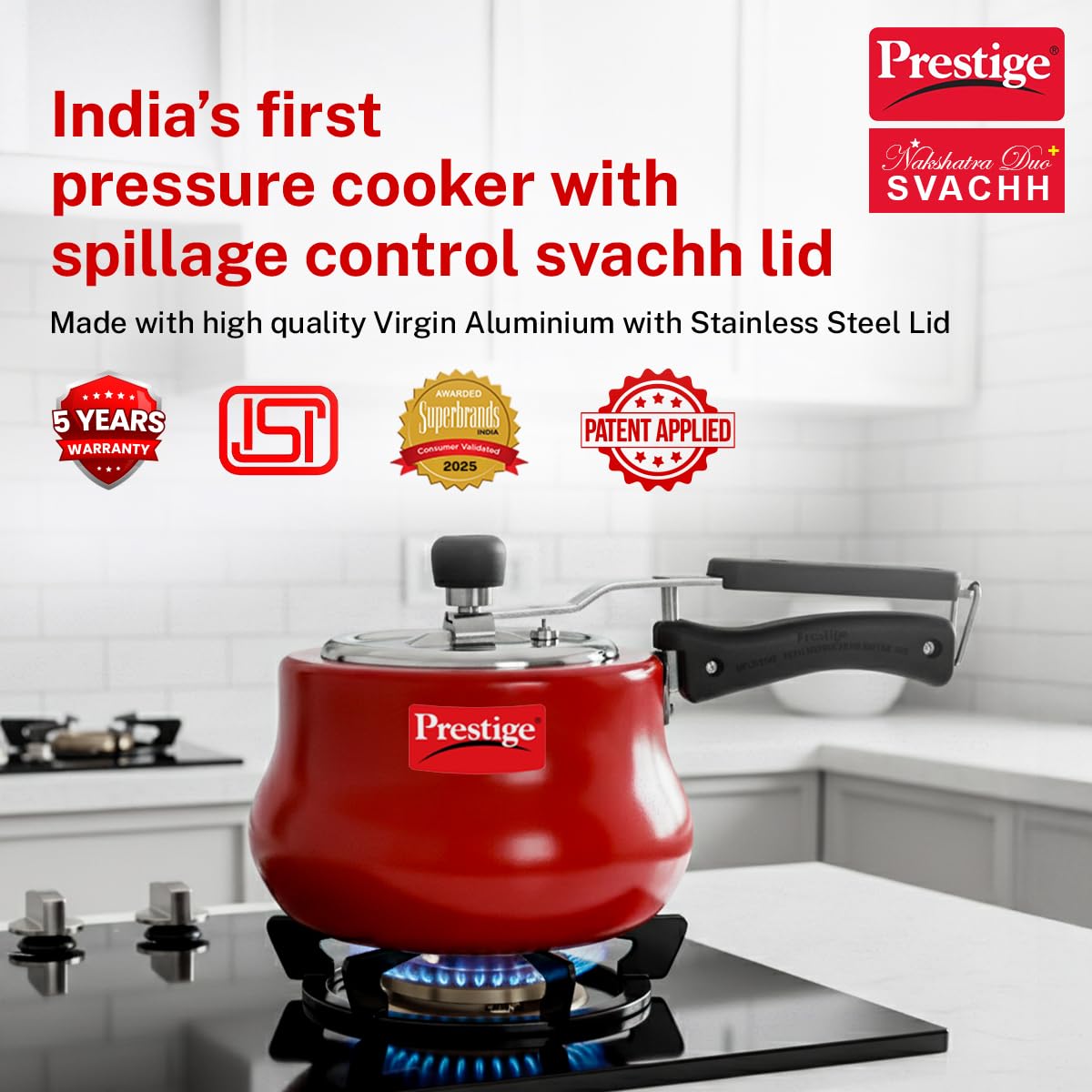 Prestige Aluminium Nakshatra Duo Inner Lid Pressure Cooker - 2