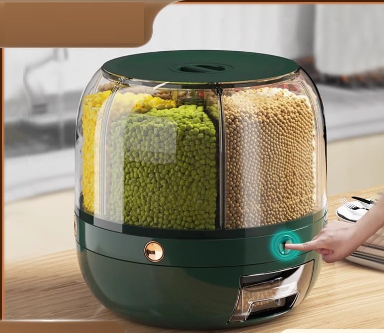 Delavala | 360° Rotating 6 Grid Large Grain Dispenser - 3