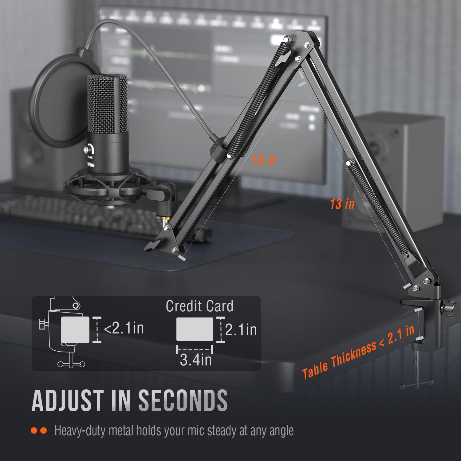 FIFINE T669 USB Condenser Mic Kit - 3
