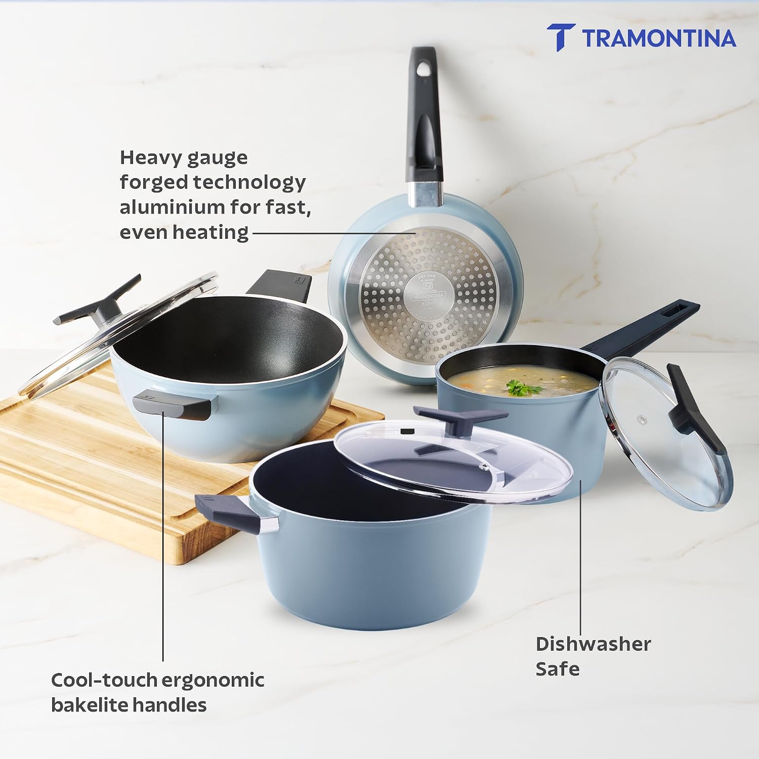 Tramontina Aura Cookware Set of 7 - 4