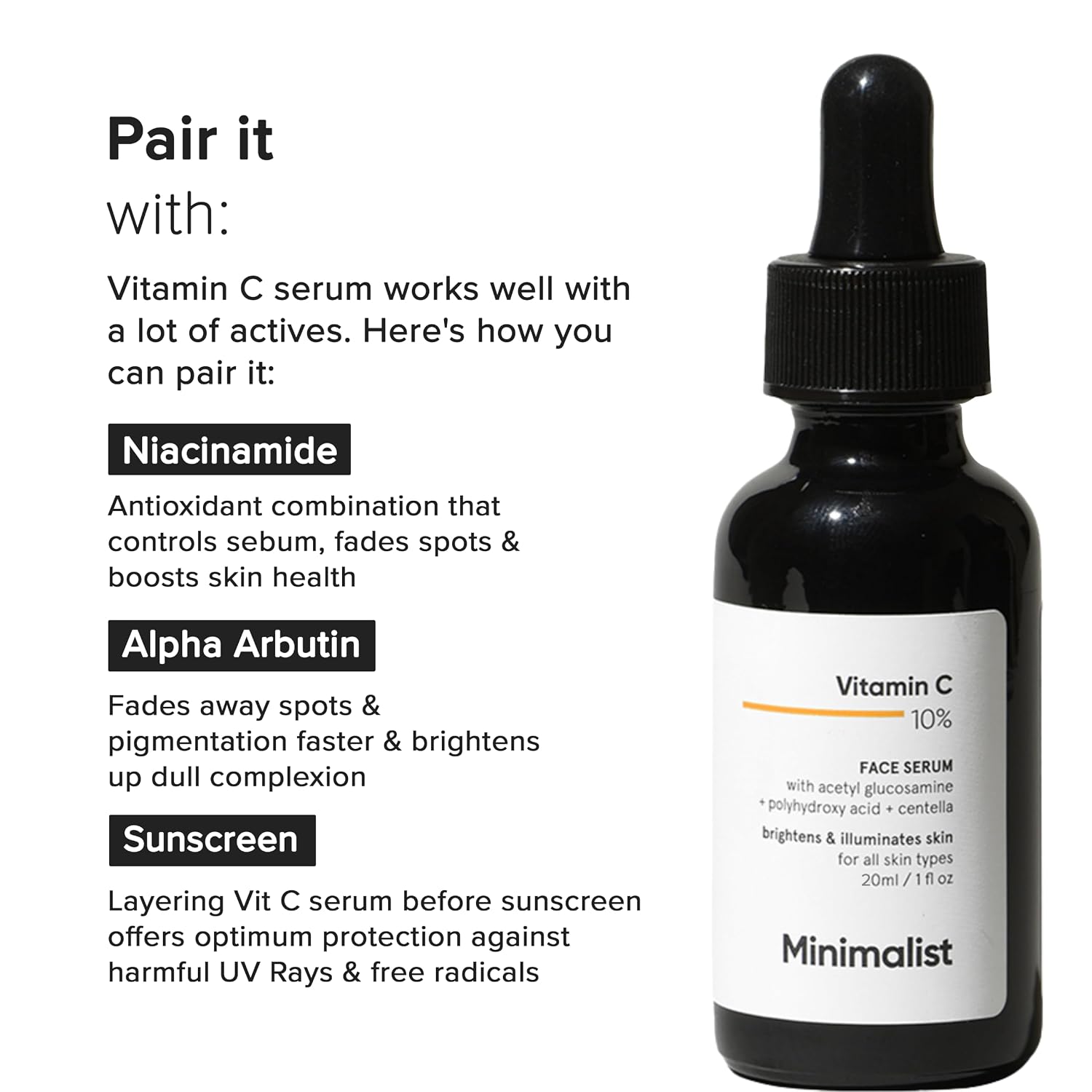 Minimalist 10% Advanced Vitamin C Serum for Glowing Skin - 5