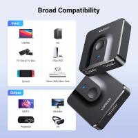 UGREEN HDMI Switch 2 in 1 Out, 4K@60Hz, Bi-Directional, HDR, 3D - 3