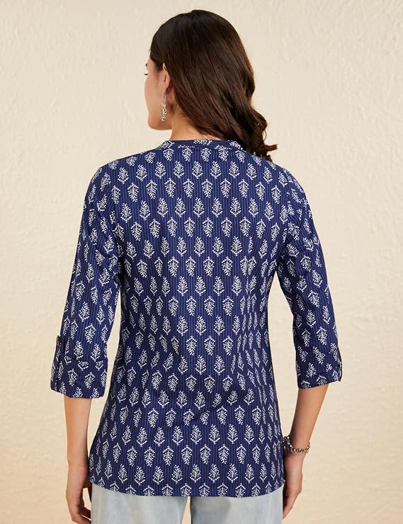 Myx Women Printed Regular Cotton Short Kurti | Amazon Brand - 4