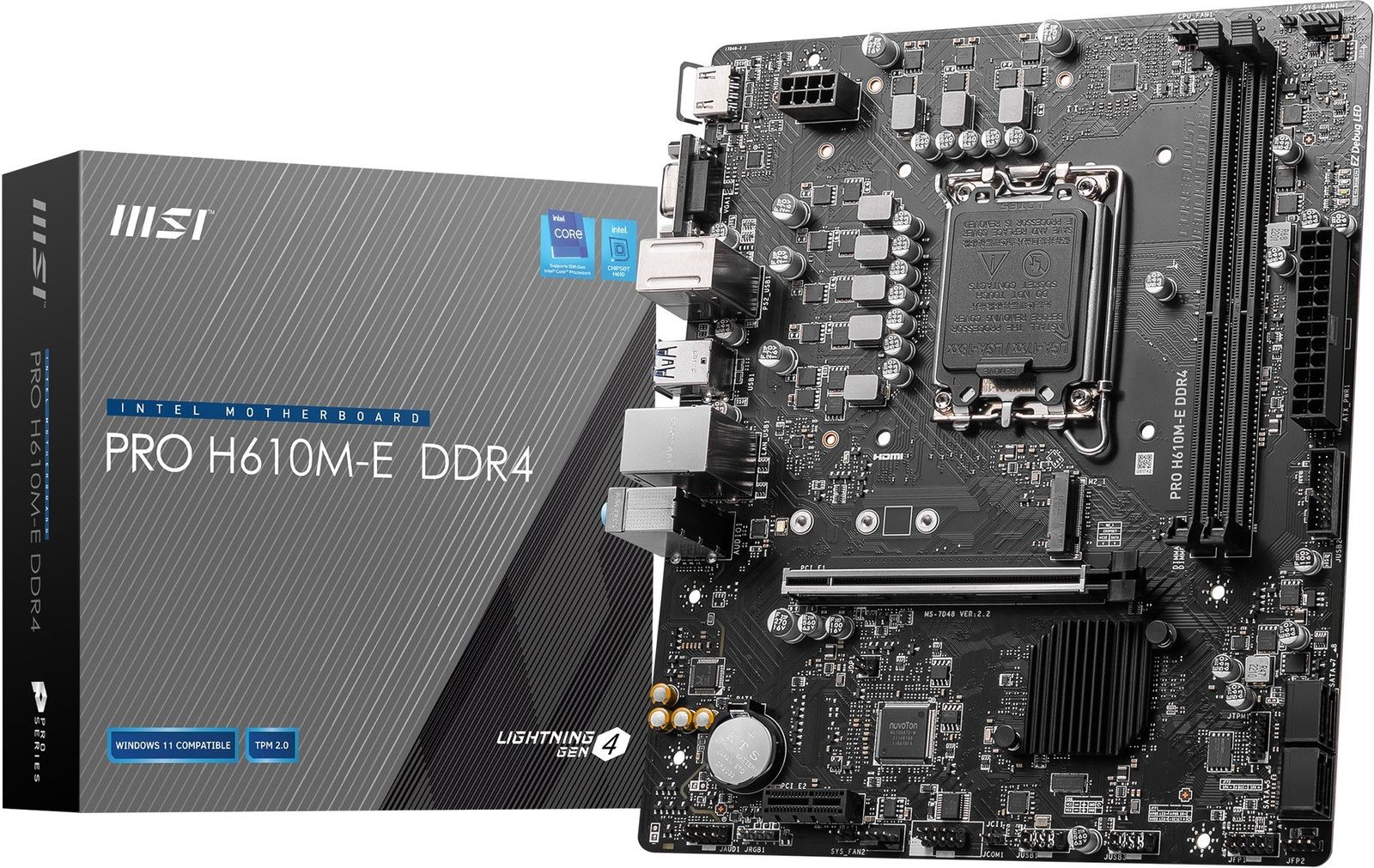 MSI PRO H610M E DDR4 LGA Micro-ATX Intel H610 - 4