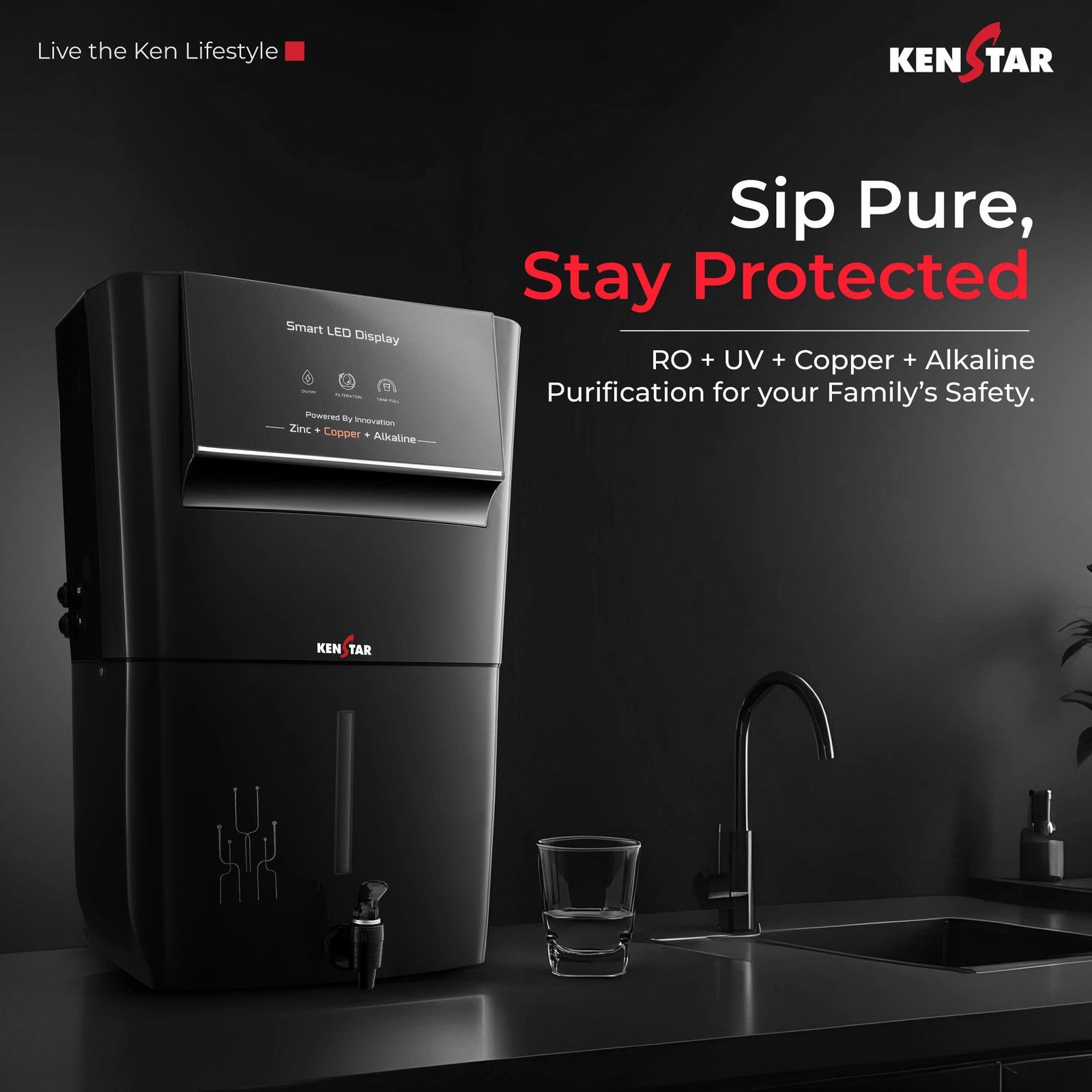 Kenstar Black Pureza 8 Liter Water Purifier - 2