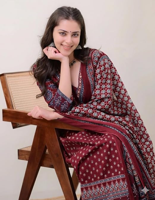 KLOSIA Women's Printed Anarkali Set - 2
