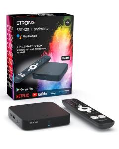 POWERFUL SRT420 Hybrid Streambox Android TV+TNT, 4K, HDR