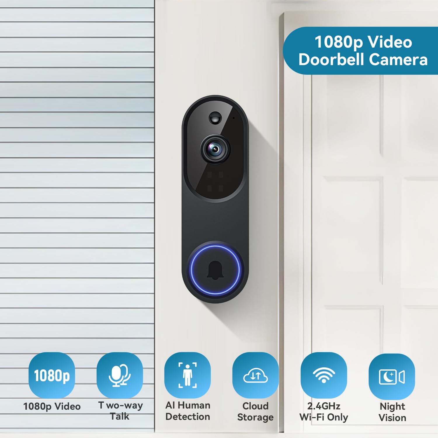 Guggre 1080P Video Doorbell Camera - 6