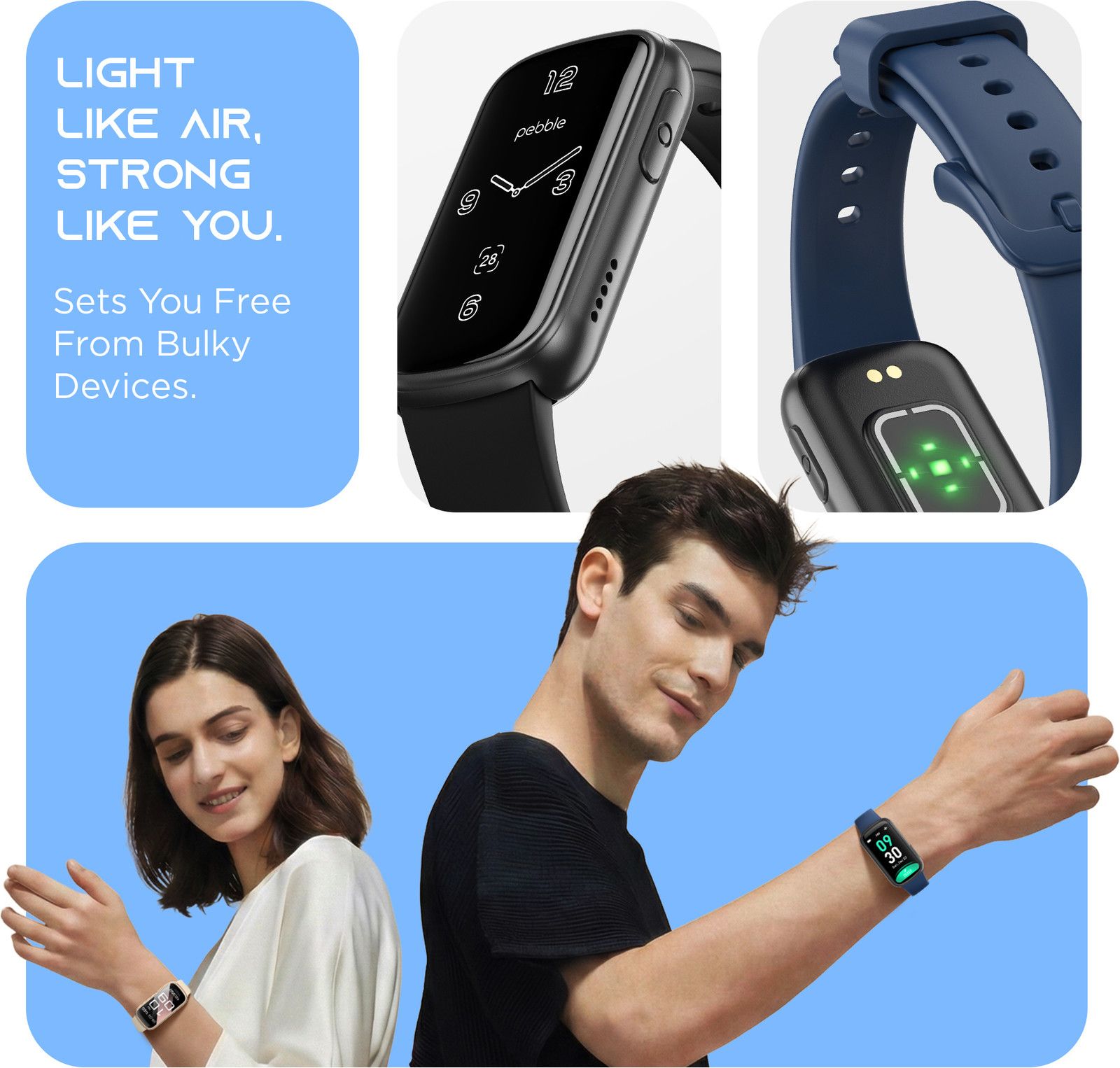 Pebble Dash Fitness Band Activity & Health Tracking, Sleep Tracking - 5