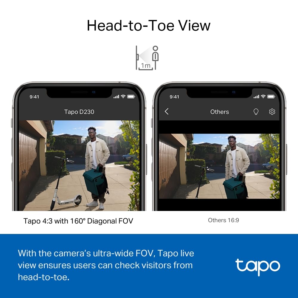 TP-Link Tapo D230S1 2K 5Mp/1920p Smart Wireless Security Video Doorbell - 4