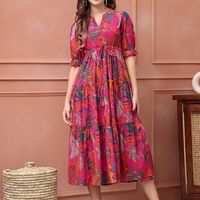 Claura Women Floral Printed Dress - 4