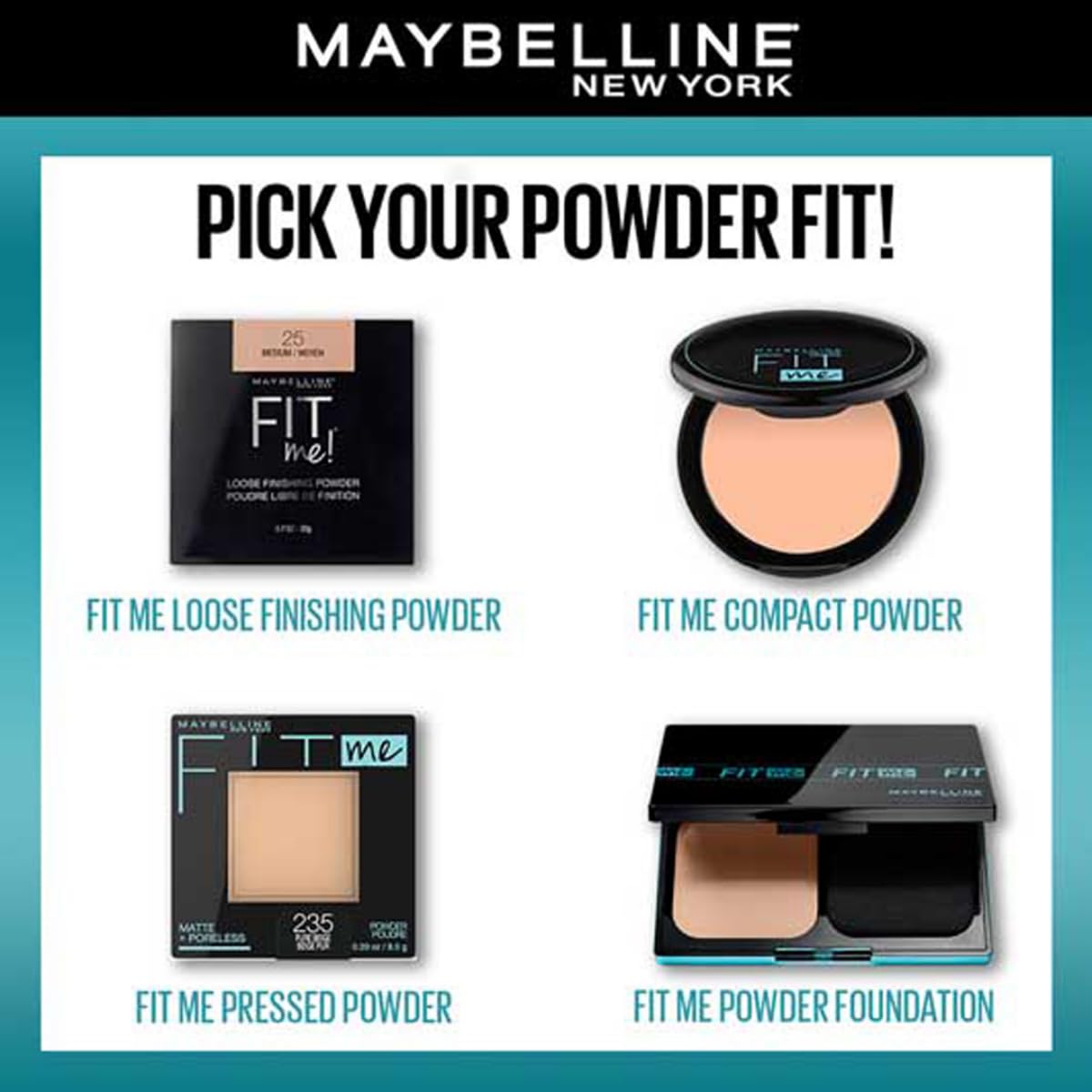 Maybelline New York Fit Me Matte + Poreless Compact Powder - 5