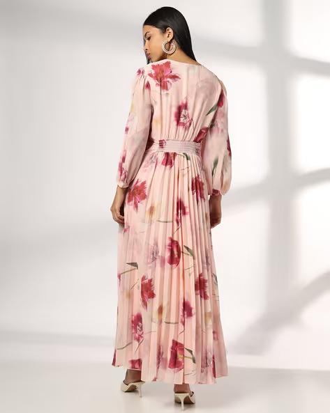 Women Floral Print Fit & Flare Dress - 3