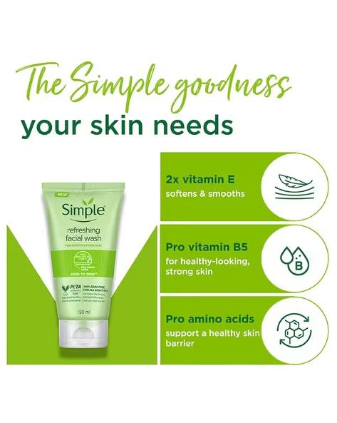 SIMPLE Refreshing Facial Wash 150 ML - 3