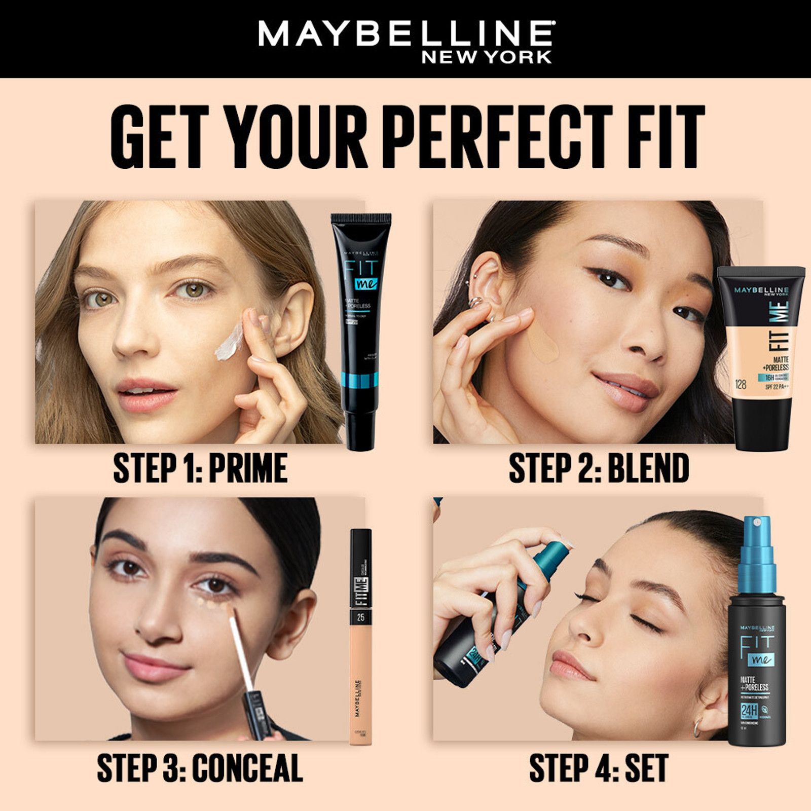 MAYBELLINE NEW YORK Matte+Poreless Liquid Tube Foundation - 5