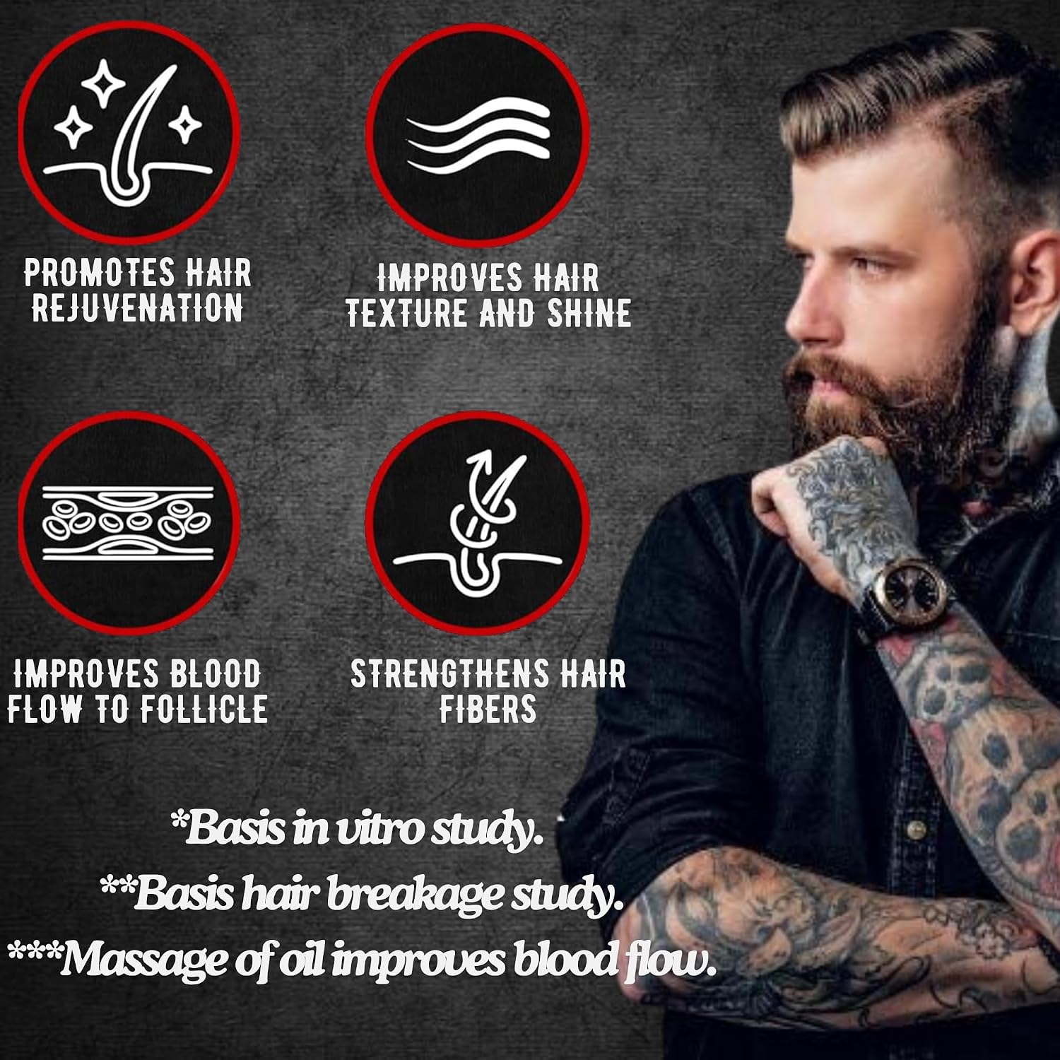 Fulllight Tech Beard Growth Oil for Men-30ml - 3