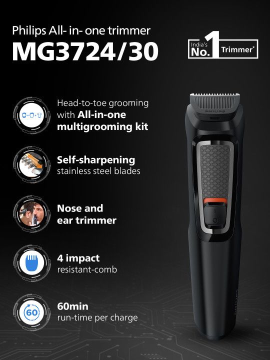 Philips All-In-One Multigroomer Trimmer for Beard, Nose & Body - 2