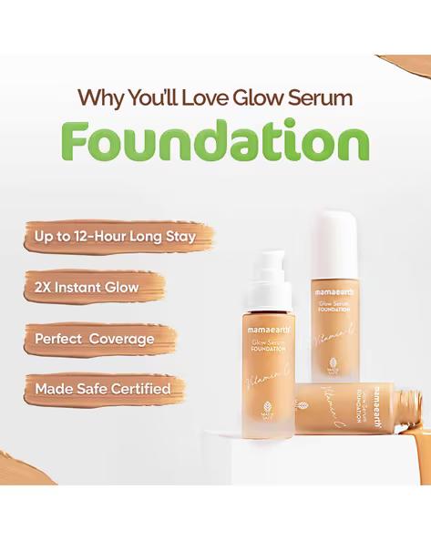 MAMAEARTH Glow Serum Foundation - 01 Ivory Glow - 3