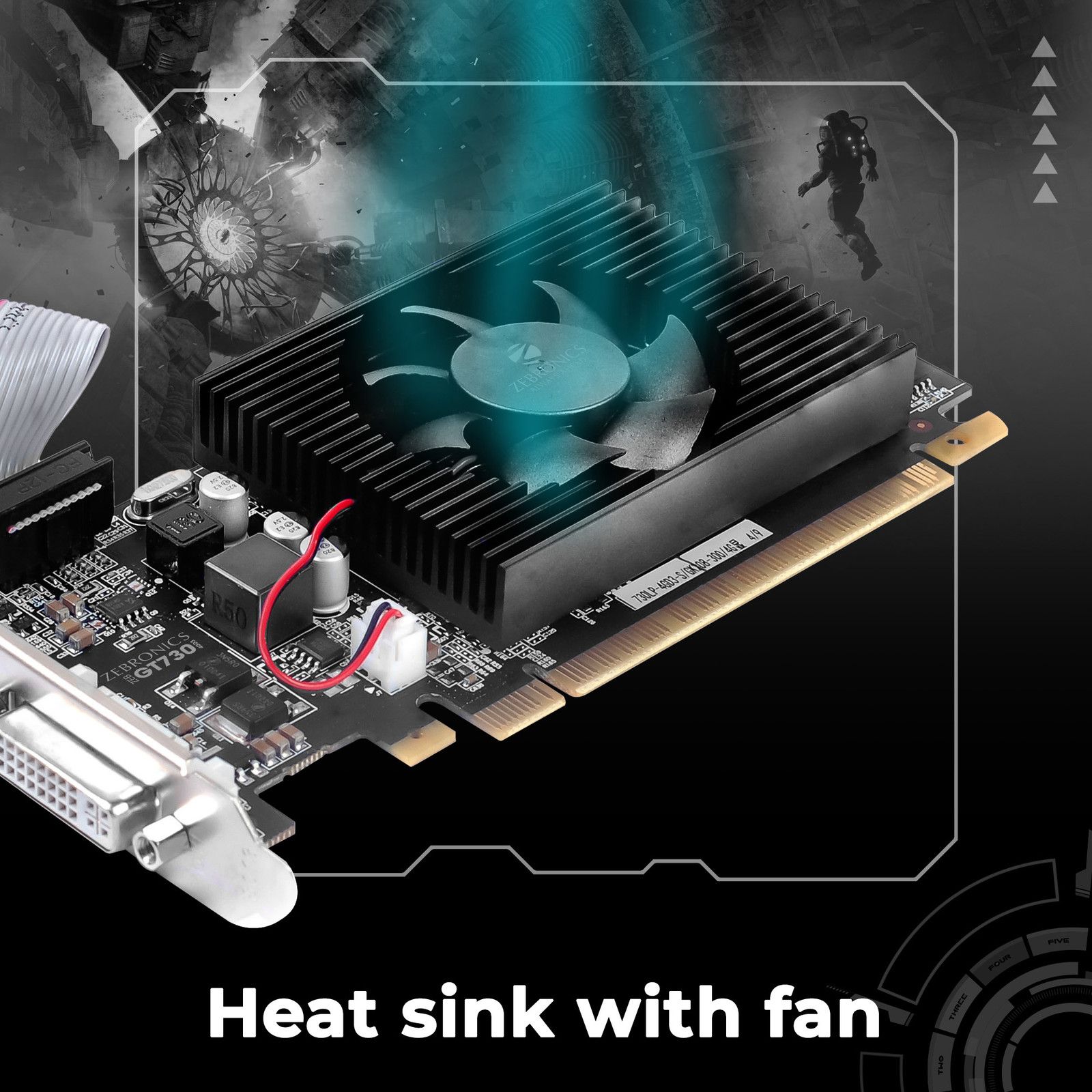 Zebronics GT730 GDDR3 4 GB NVIDIA Graphics Card - 3