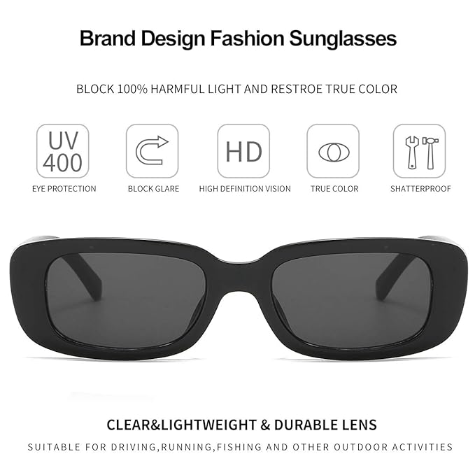 BOJOD Rectangle Sunglasses for Women - 4