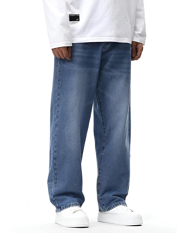 Ben Martin Men Baggy Jeans | Loose Fit High Rise Denim - 2