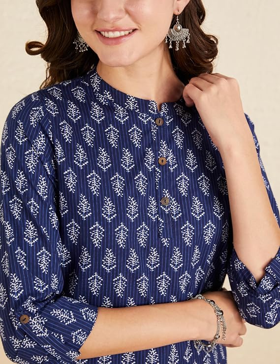 Myx Women Printed Regular Cotton Short Kurti | Amazon Brand - 2