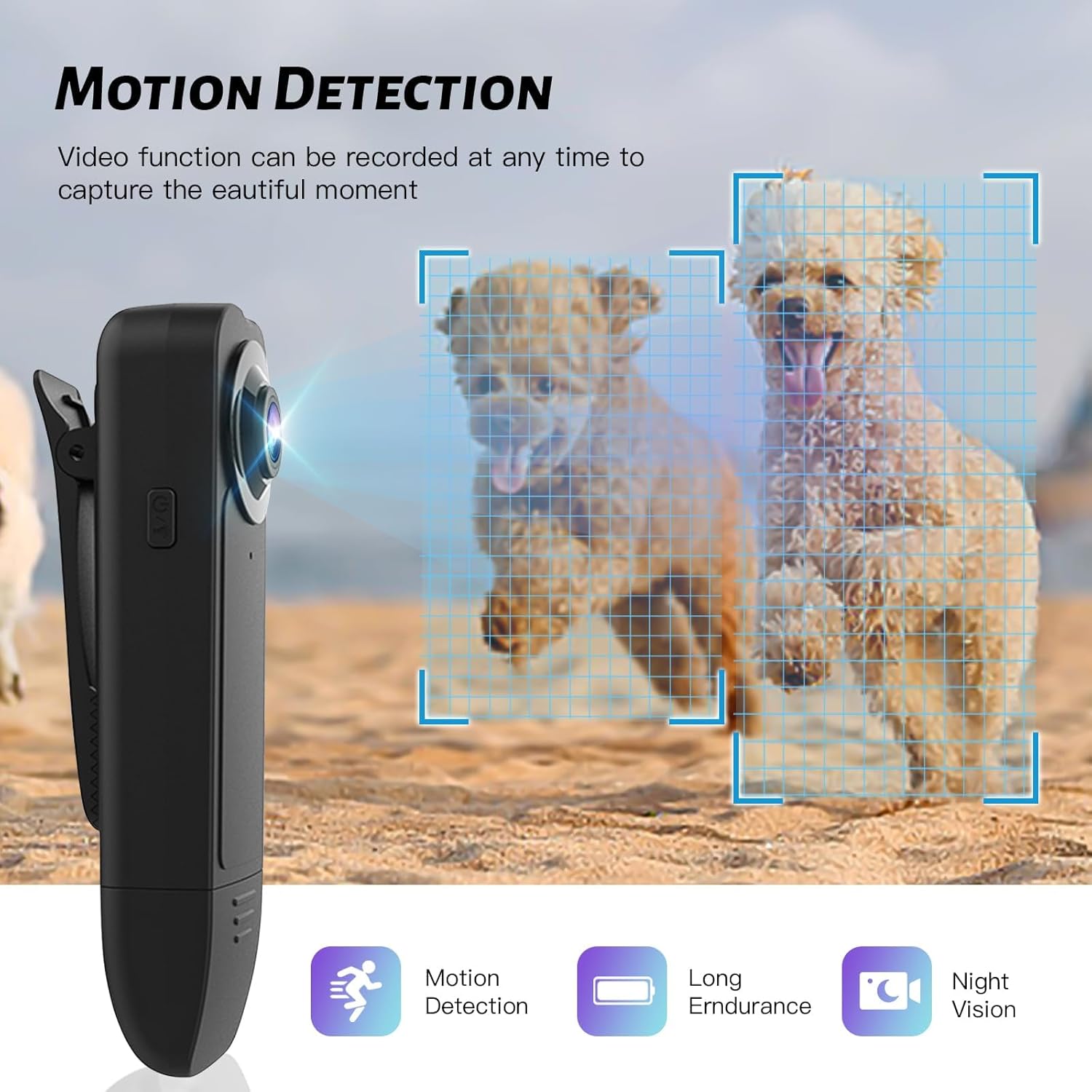 Kaysunlink Small Body Camera, 720P Action Camcorder - 4