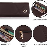 Reshu Casual Brown Clutch Wallet For Women - 4