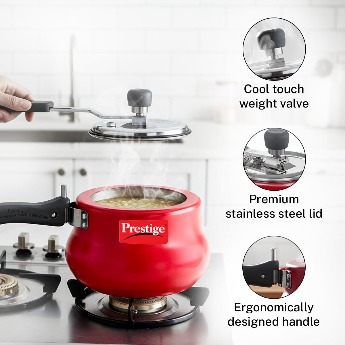 Prestige Aluminium Nakshatra Duo Inner Lid Pressure Cooker - 5