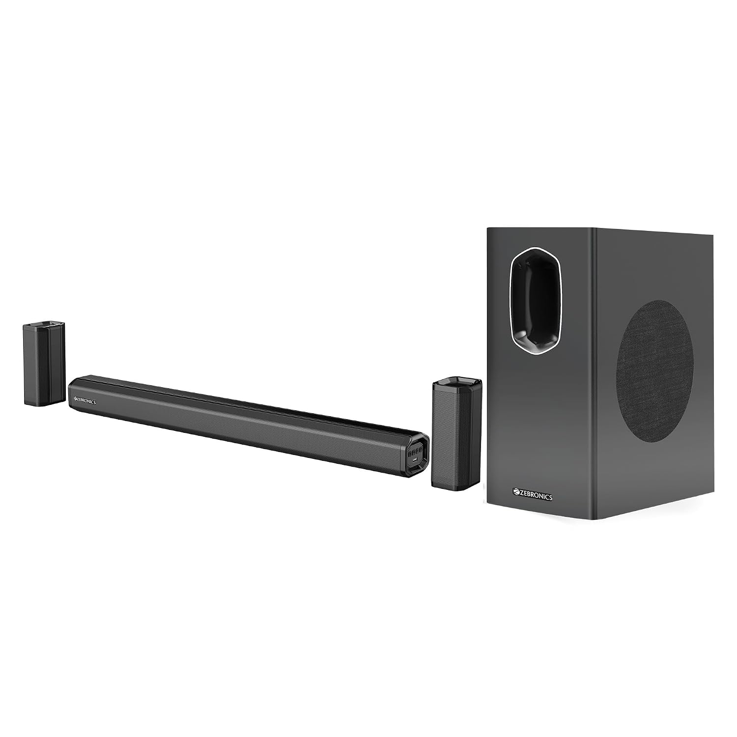 Zebronics 400 Watts Soundbar, Dual Rear Satellites, Triple Driver Soundbar - 3