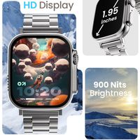 GOBOULT Crown 1.95'' Screen, Working Crown, Zinc Alloy Frame Smartwatch - 3