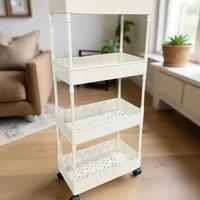 MG KENTERPRISE 4 Plastic 4-tier Storage Rack with Wheels