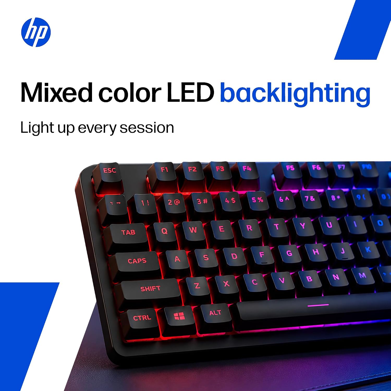 HP K500F Wired Gaming Keyboard With Mixed Color Lighting - 2