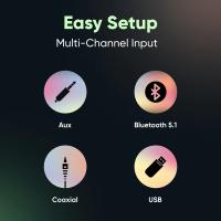 Mivi Fort S60 with 2 inBuilt Subwoofers 60 W Bluetooth Soundbar - 5