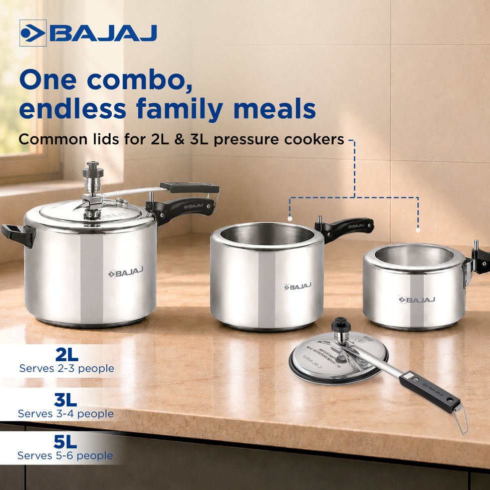 BAJAJ New Shakti 2 L, 3 L, 5 L Pressure Cooker - 2