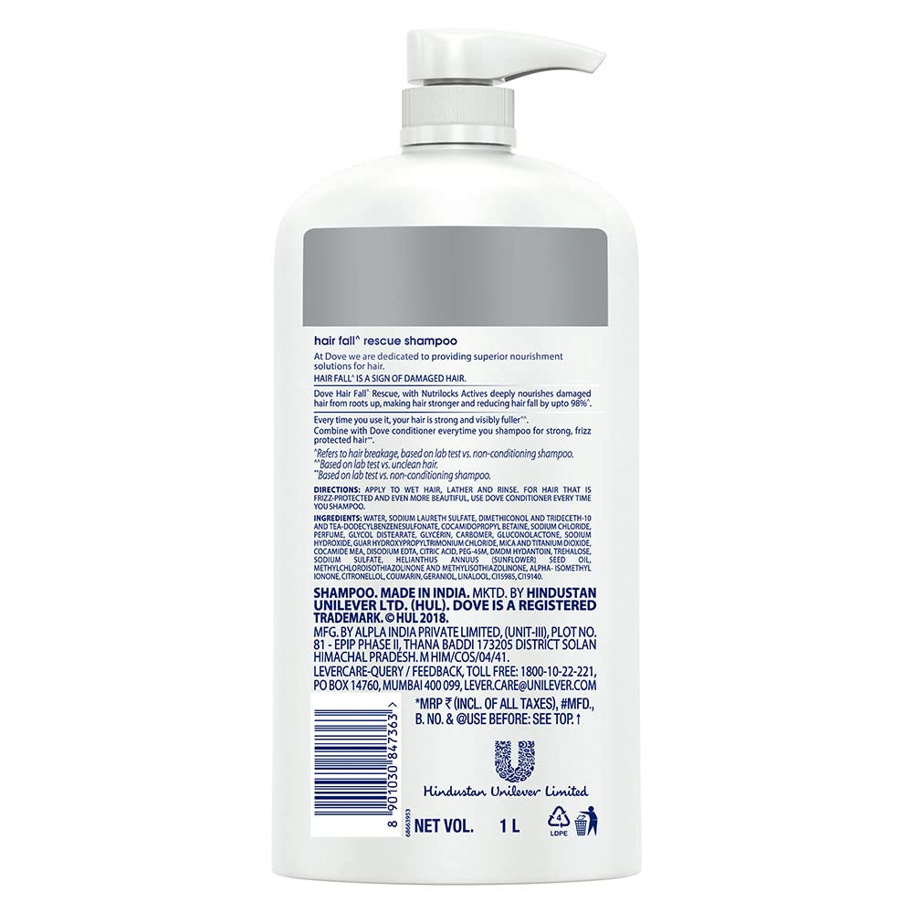 Dove Hair Thicker | Daily Anti Hair Fall Shampoo | Men & Women - 2