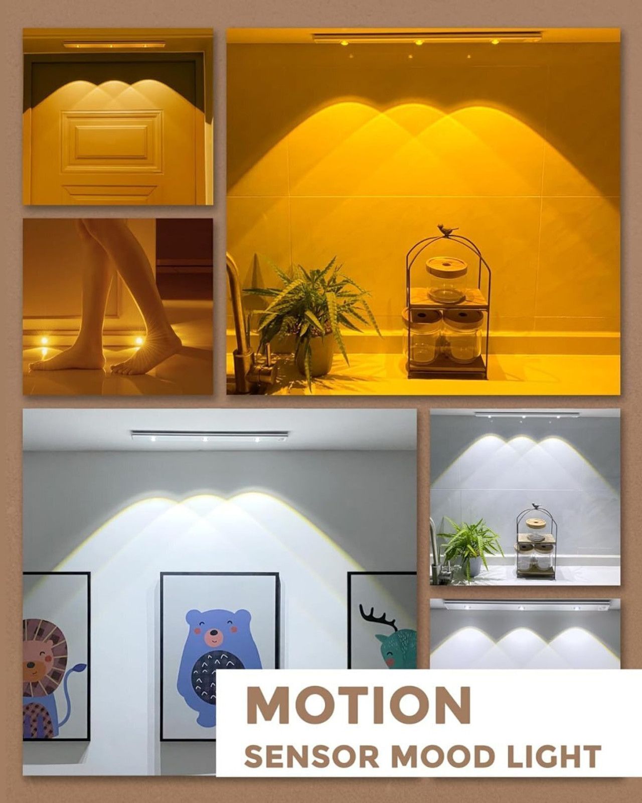Bitline 3 Colors Smart Motion Sensor Light Wireless USB Rechargeable - 3