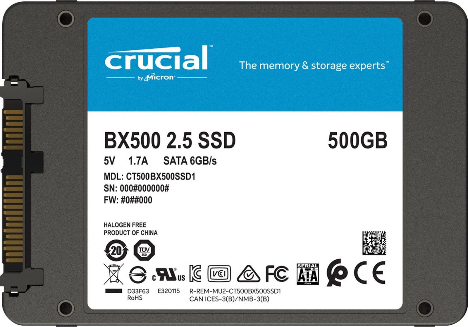 Crucial BX500 3D NAND 2.5-inch 500 GB SSD - 2