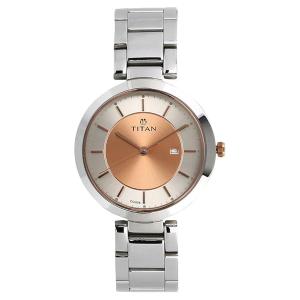 Titan Ladies Neo-Ii Analog Rose Gold Dial Women's Watch-NL2480KM01
