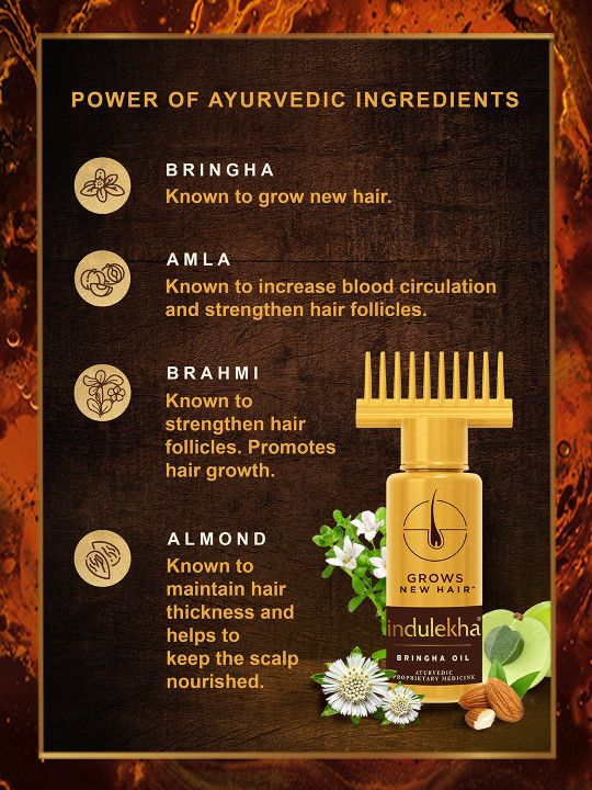 indulekha Bringha Hair Oil with Amla & Almond to Reduce Hair Fall & Grow New Hair - 3