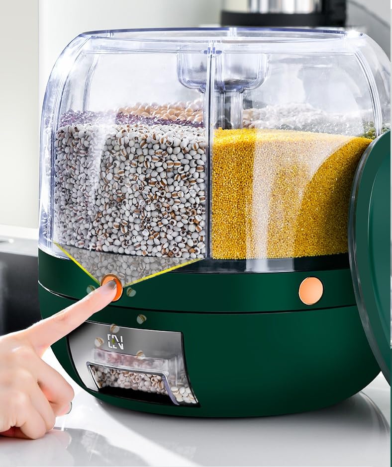 Delavala | 360° Rotating 6 Grid Large Grain Dispenser - 2