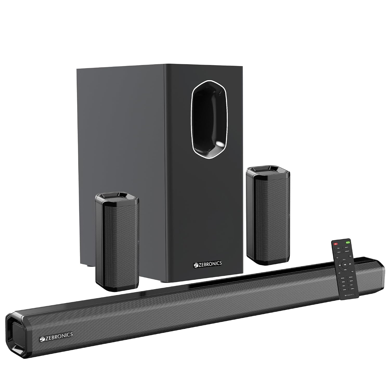 Zebronics 400 Watts Soundbar, Dual Rear Satellites, Triple Driver Soundbar