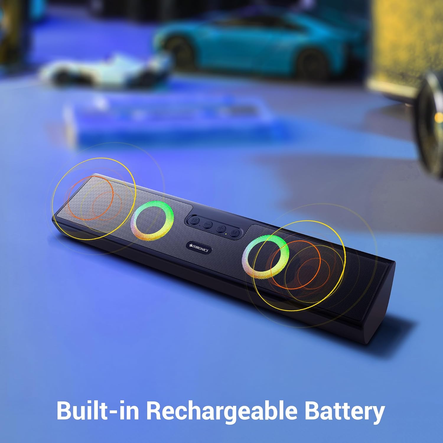 ZEBRONICS Astra 35, Portable Bluetooth Speaker Upto 8hr Backup - 5