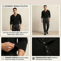 Imsa Moda Men Henley Neck T-shirt - 3
