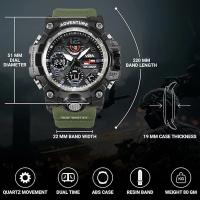 V2A Military Green Analogue and Digital Sports Watch for Men - 3