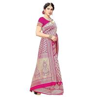 Yashika Women's Trendy Banarasi Kanjivaram Silk Saree with Blouse Material - 3